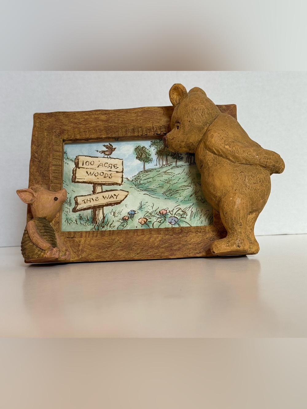 Pooh & Piglet 100 Acre Woods Decorative Photo Frame - Brown